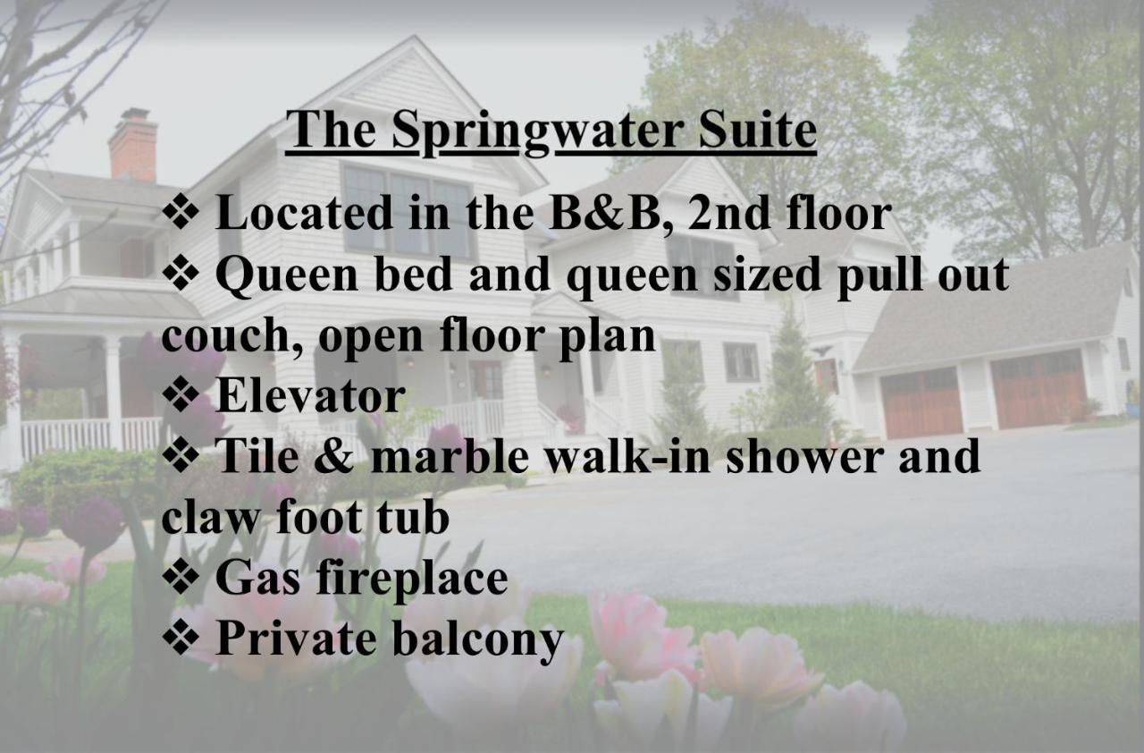 The Springwater Bed And Breakfast Saratoga Springs Kültér fotó